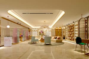 high-end showroom flooring